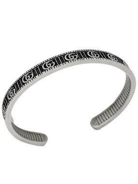Gucci Bangle GG Marmont Double G 925 Sterling Silver Bracelet